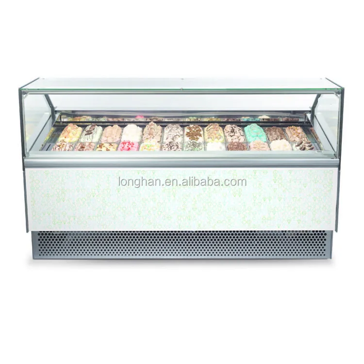 22 Pans Gelato Cooler Ice Cream Trolley Showcase - Buy Ice Cream ...