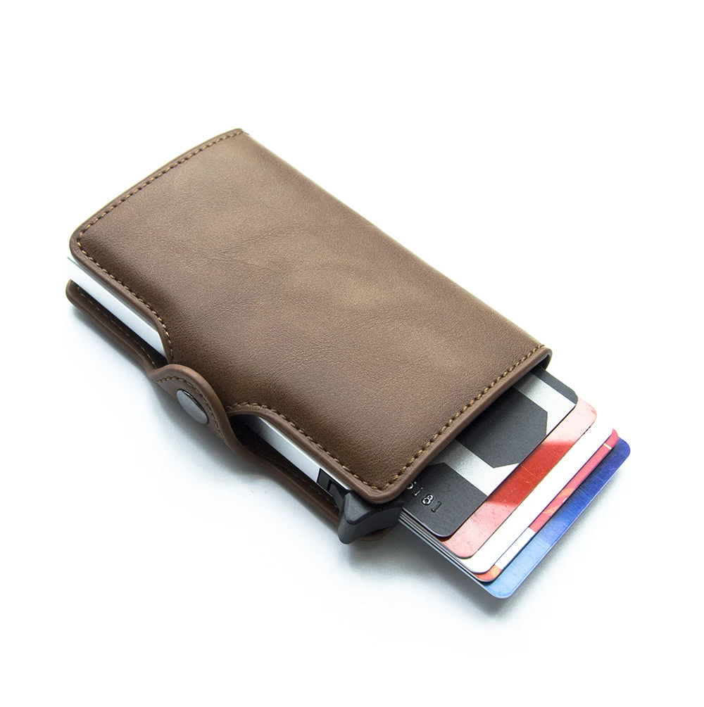 Rfid Blocking Slim Wallet Side Hasp Aluminum Pop Up Slide Credit Cards ...