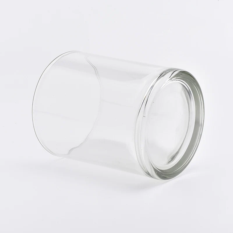 clear glass candle holders