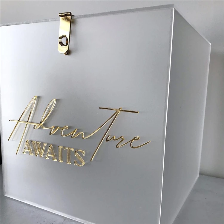 A&c Custom Clear Acrylic Wishing Well Box Crystal Acrylic Plastic Card