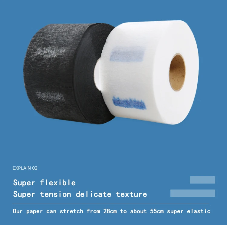 Black And White Disposable Hair Salon Neck Roll Paper Barber Station ...