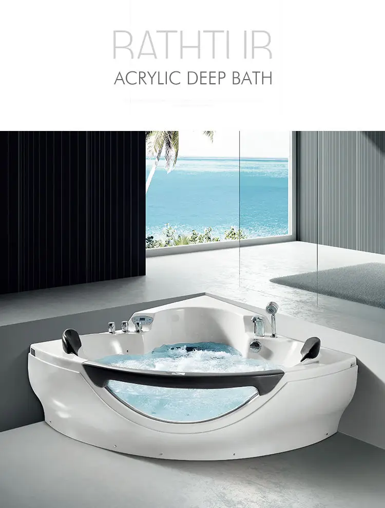Kamali M3150-D poland clear acrylic massage couple bathtub big spa hydromassage deep soaking free sex usa hot bath tub