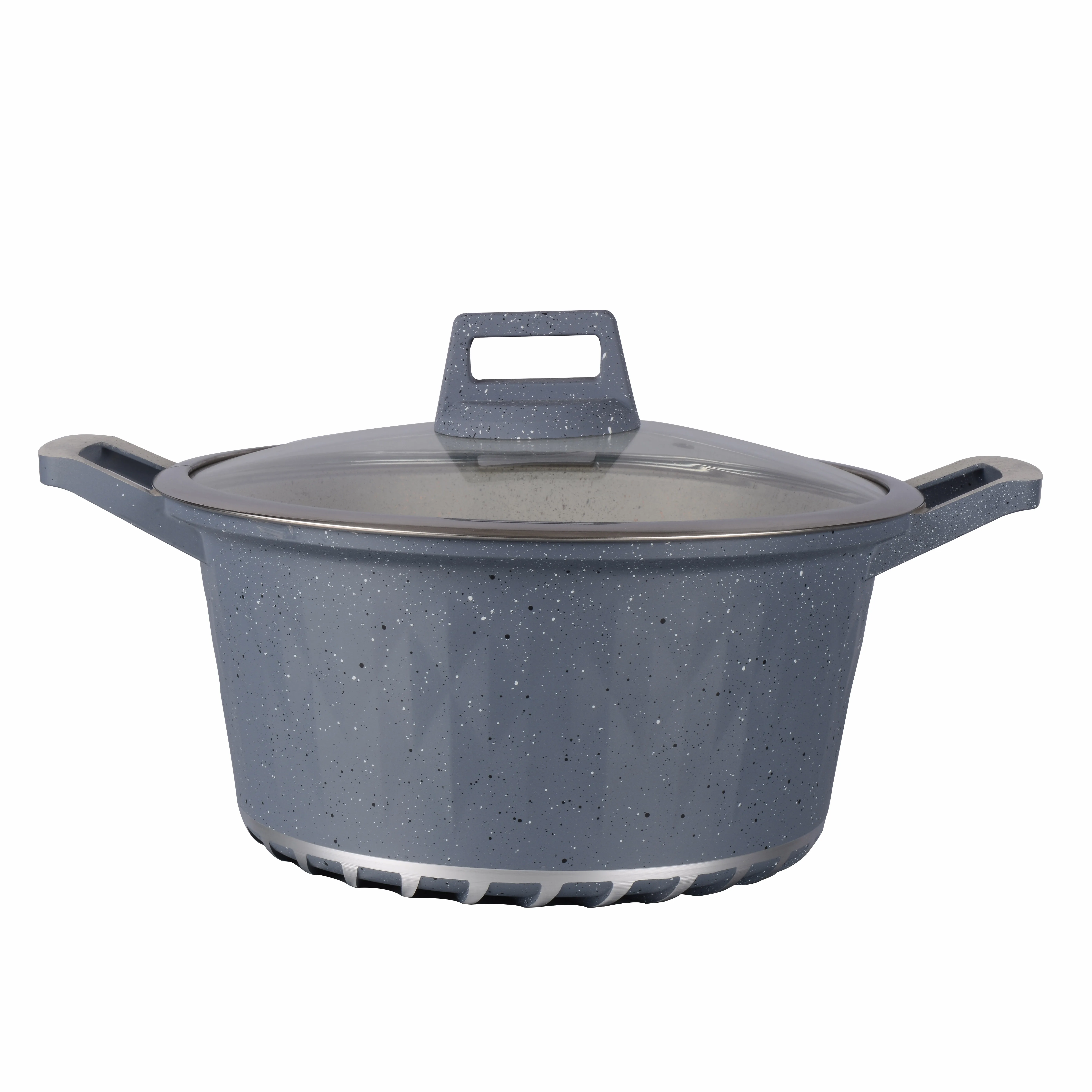 Die Casting Aluminum Nonstick Casserole Soup Pot With Lid Kitchenware