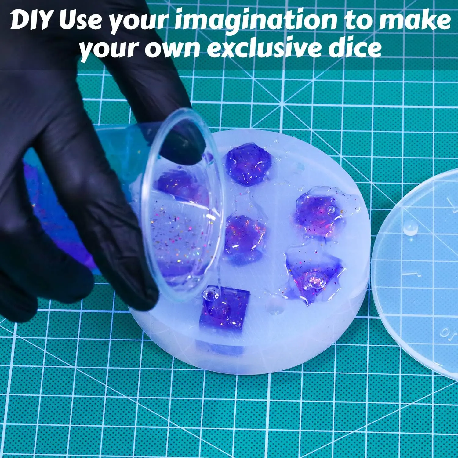 Dnd Sharp Edge Dice Silicone Mold For 7pcs Resin Dice Set High