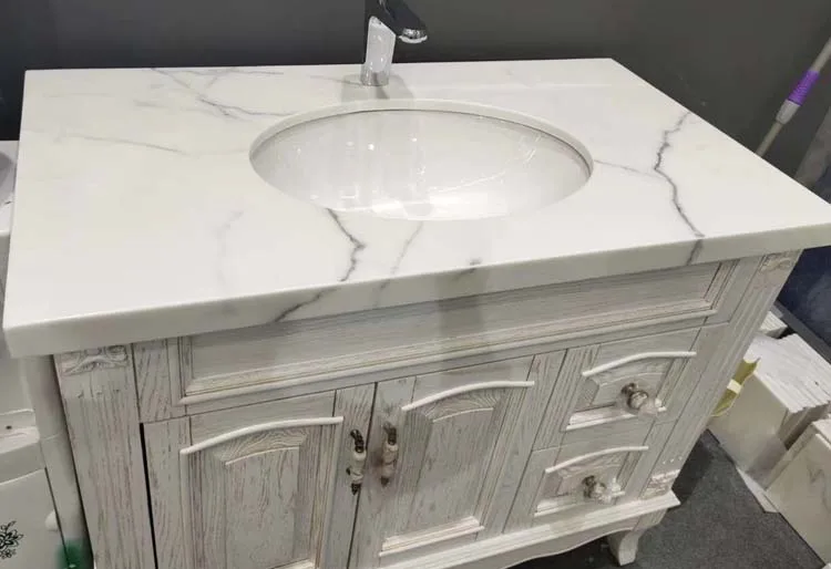 Calacatta Artificial Stone Cultured Marble Nano Glass Bathroom Vanity Tops Buy Vanity Top Bathroom Vanity Tops Cultured Marble Vanity Tops Product On Alibaba Com