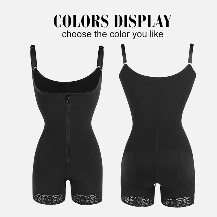 Wholesale Body Shaper Zipper Push Up Bodysuit Women Slim Shapewear
