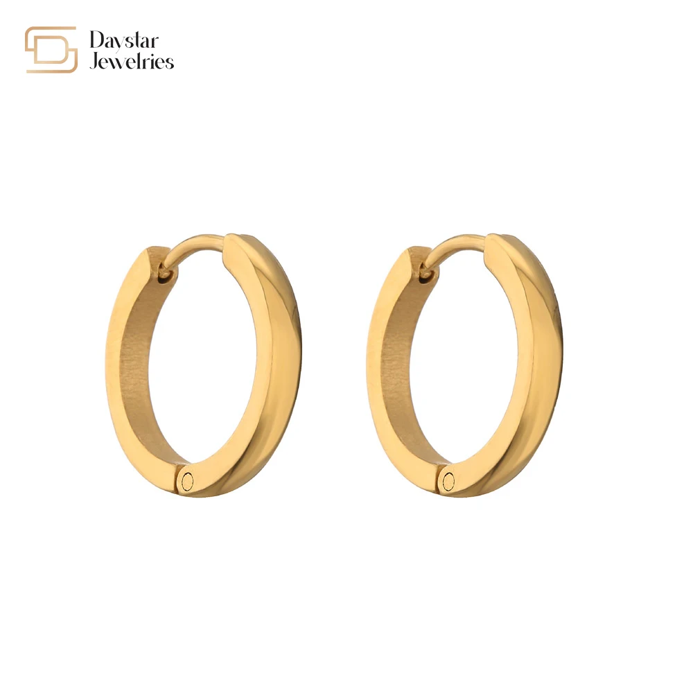 Ds Simple Jewelry 18k Gold Plated Circle Earrings Small Round Hoop