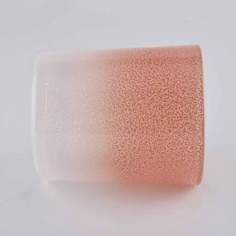 colorful glass candle jar