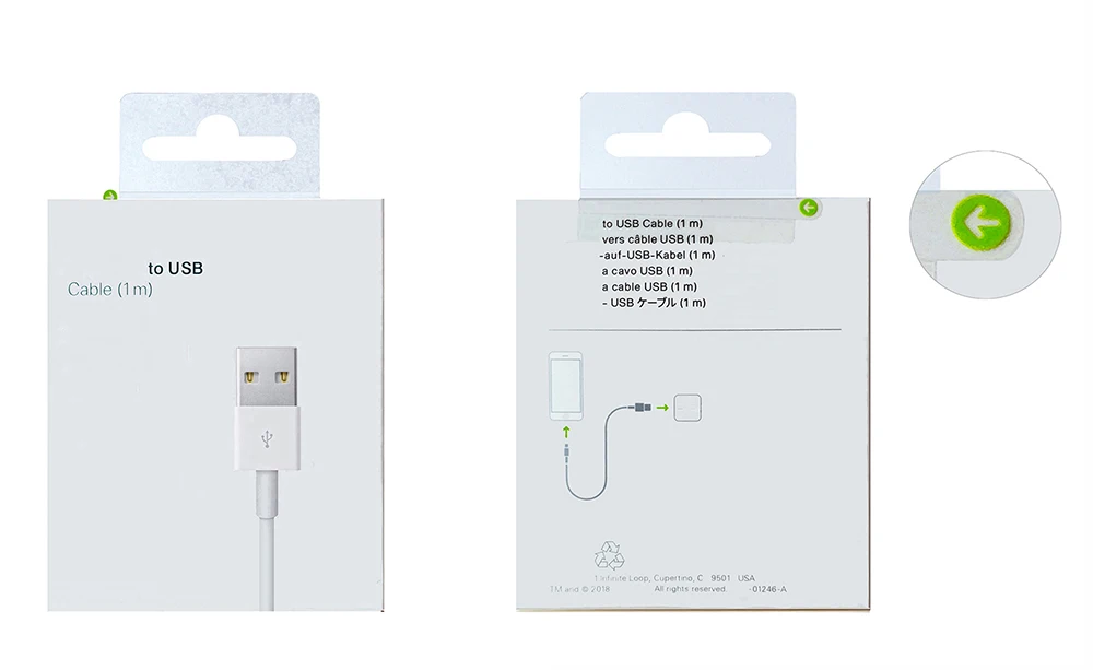 Original Oem Foxconn Usb Cable 1m / 3ft 5ic Chip Sync Data Charging
