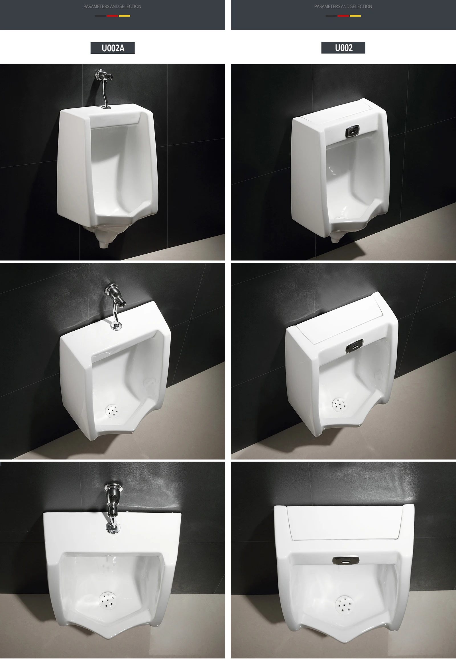 U002 & U002A wall hung urinal