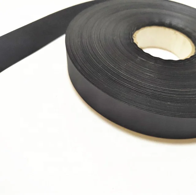 100% Polyester Custom for garment label printing in black color wholesale thick satin ribbon for bows