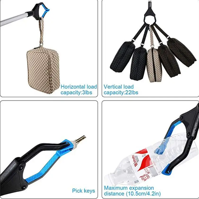 best sale cheap Foldable Gripper Kitchen Litter Reaching Picker Help Hand Tool Pick Up Grabber lightweight grabber