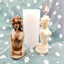 B-1026 Handmade aromatherapy candle mold plaster mold silicone mold Greek mythological figure Medusa
