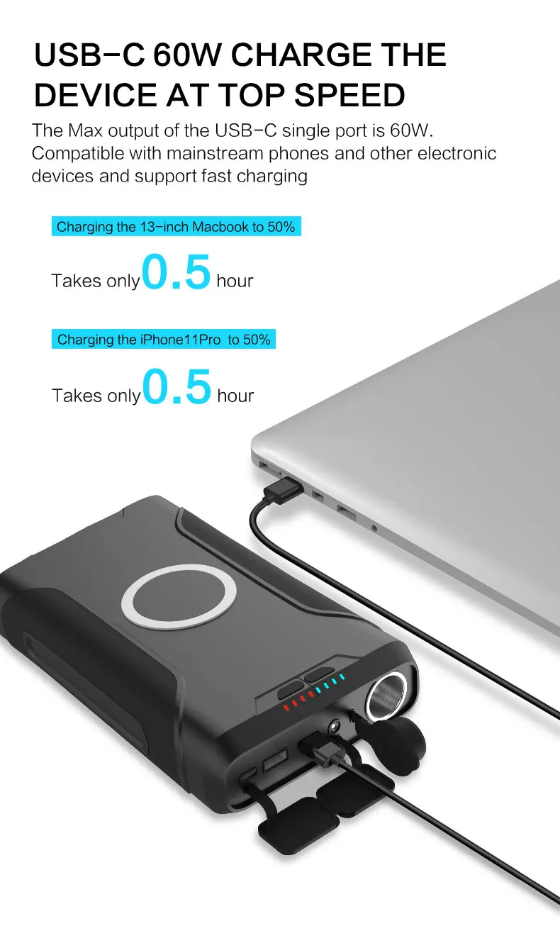 New Design OEM Waterproof Solar Wireless Charger Powerbank 72000mAh Outdoor Camping Powerful Power station - ANKUX.COM