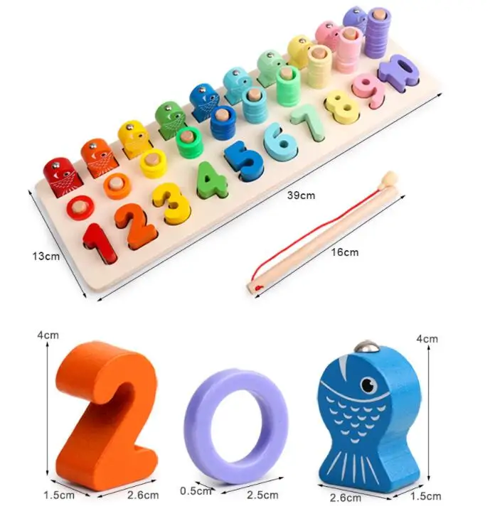 Wooden Numbers Sorting Puzzle Board For Kids Early Education Montessori