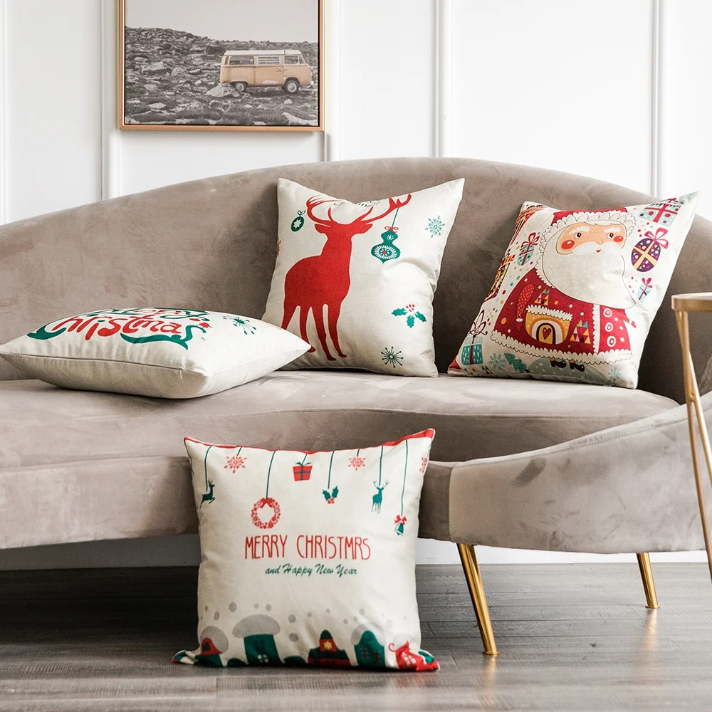 Wholesale Christmas Throw Pillows Case For Home Decor Custom Printed