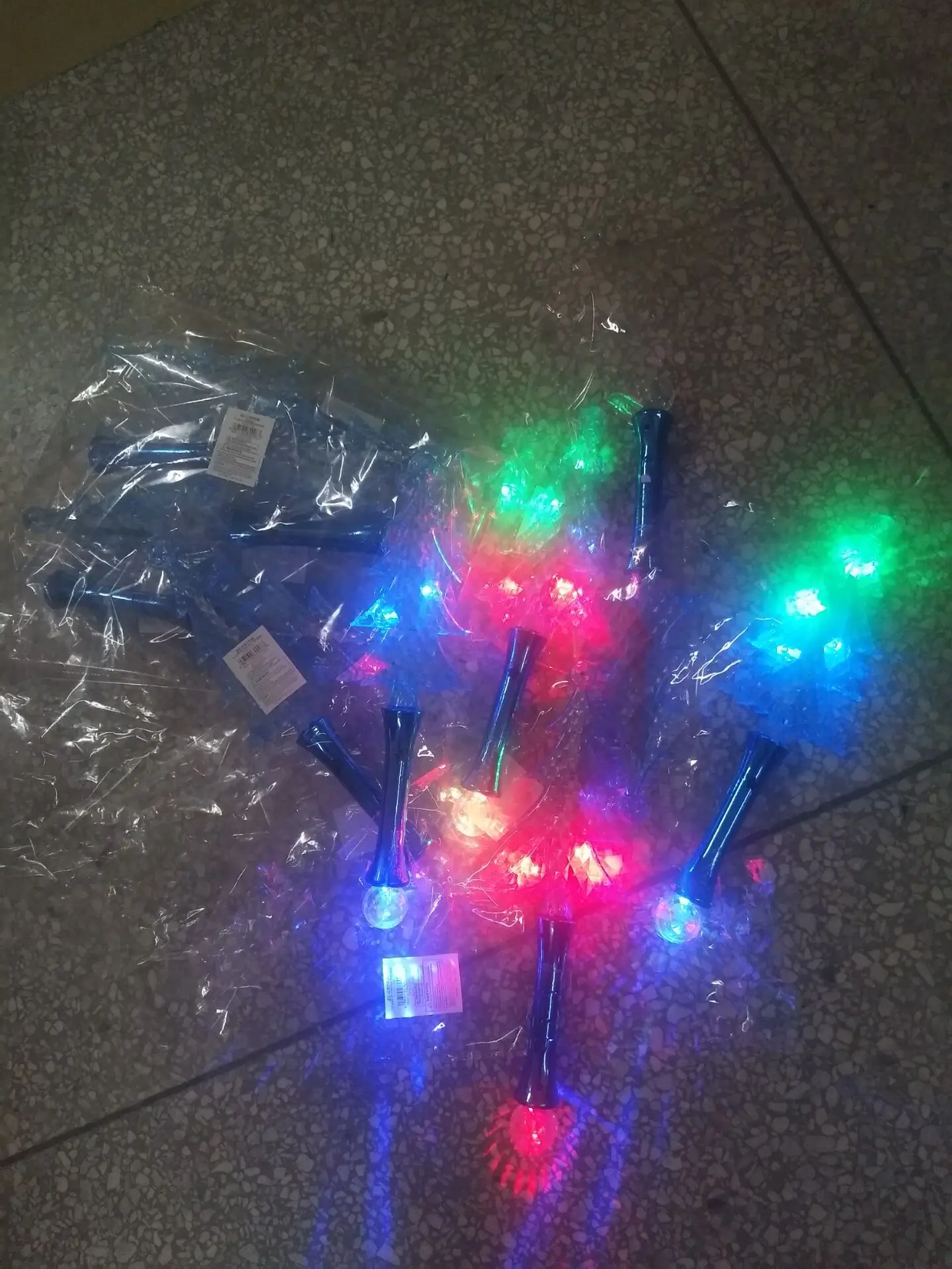 Plastic Crystal Christmas Tree Light Up Led Wand,Magic Wand,Wand Toy