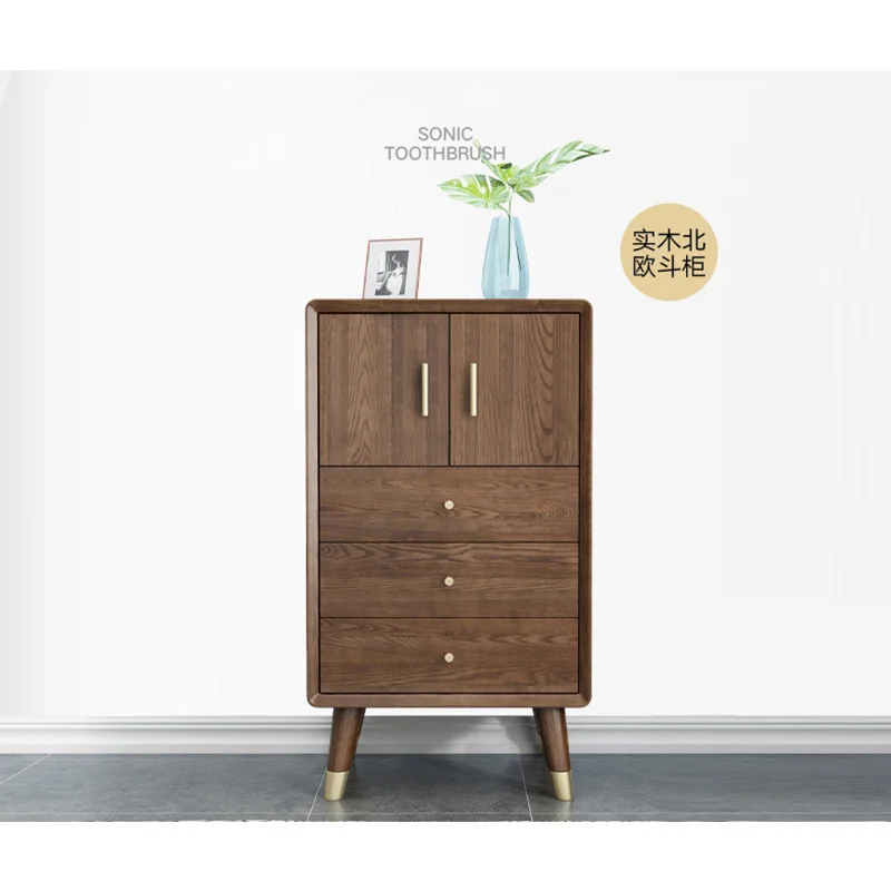 product-BoomDear Wood-2020 Hot Sale Eco-Friendly walnut color Cheap Tall Storage Cabinet Wooden 3dra-1