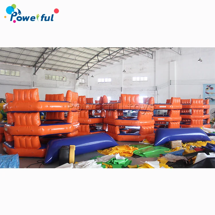 Inflatable 4 persons floating dock inflatable island