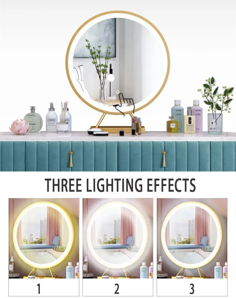 Nordic modern minimalist and delicate marble dresser with  chair and makeup mirror