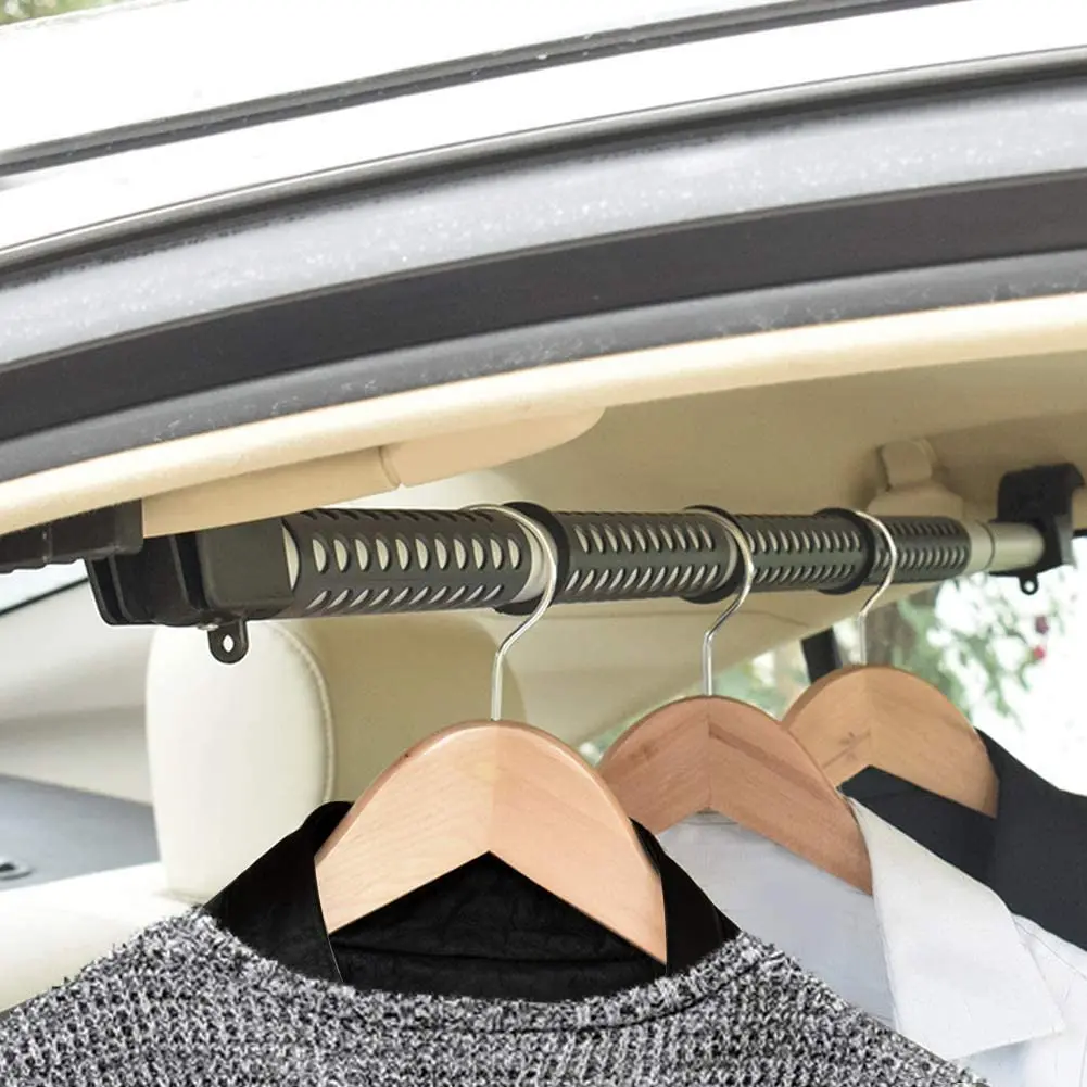 Car Cloth Hanger Metal Adjustable Universal Car Clothes Hanger Bar