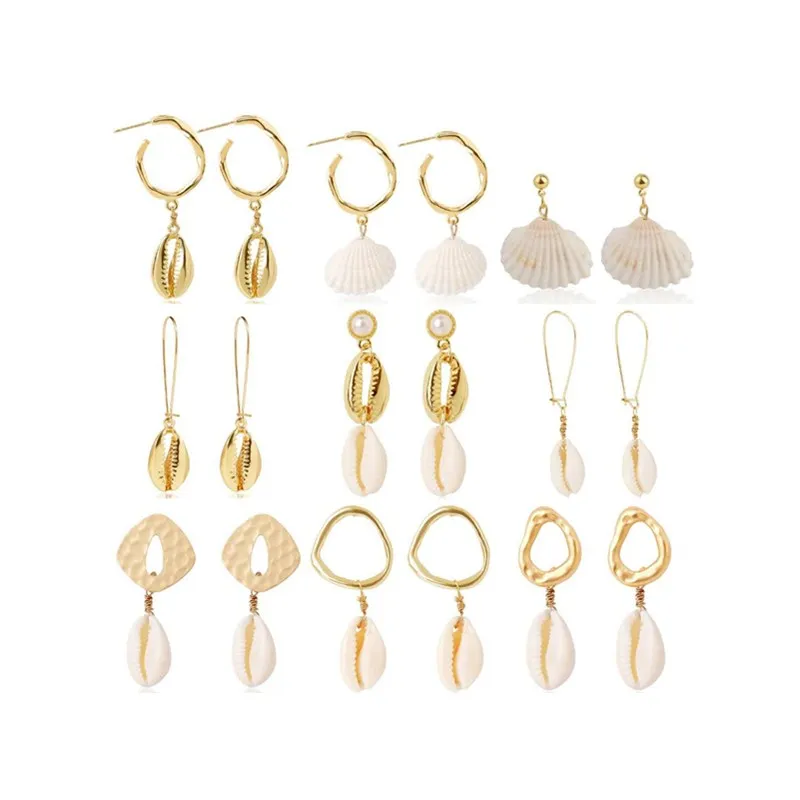 Statement Fashion Women Shell Earring Natural Conch Dangle Drop Earrings Jewelry