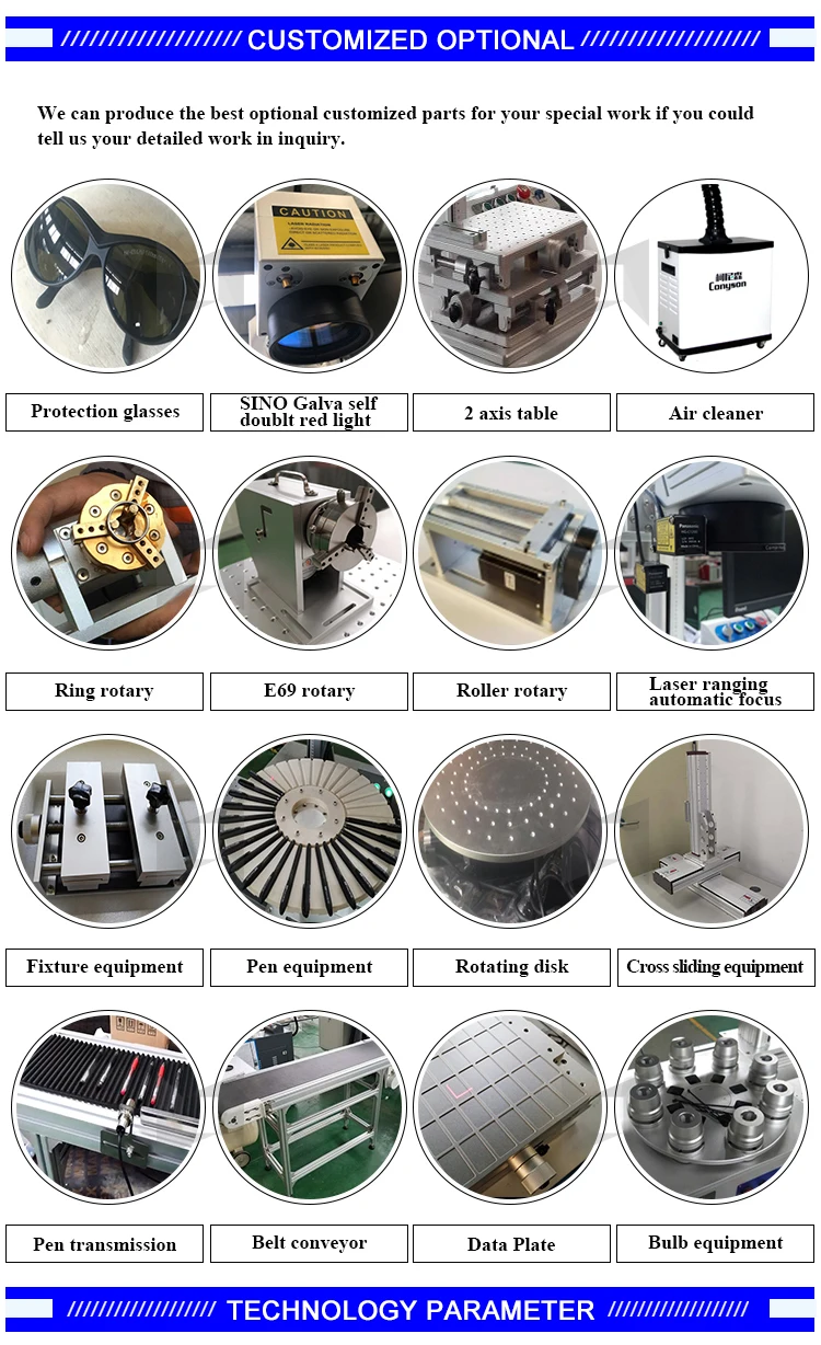 Metal Watches Camera Auto Parts Buckles Jewellery Button laser fiber marking machine 20w