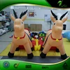 Inflatable Christmas Moose Trailer Custom Christmas Deer Sled Inflatable Snow Car