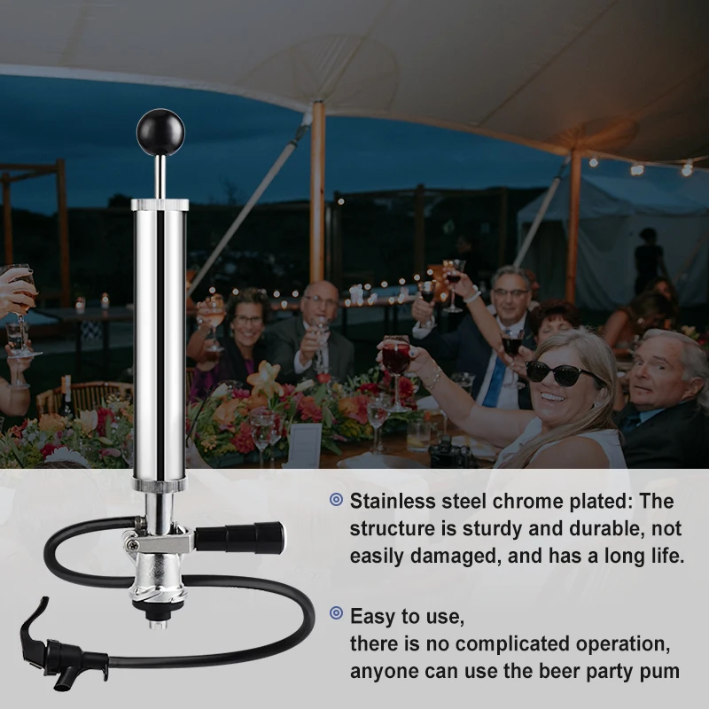 8 Inch Homebrew Beer Dispensing Heavy Duty Beer Keg Party Pump For Home