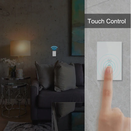 1/2/3 gang EU US tuya touch light smart switch WiFi ZigBee magnetic latching relay wall switch with alexa google home - ANKUX.COM
