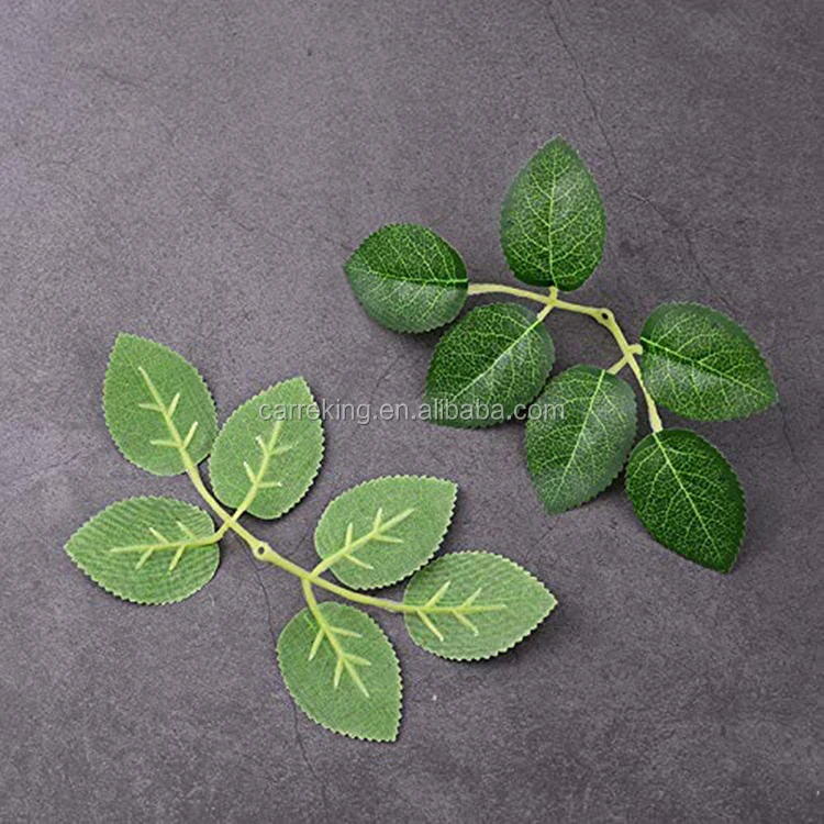 Artificial Rose Leaves Silk Greenery Plant Leaf For Wedding Bouquets