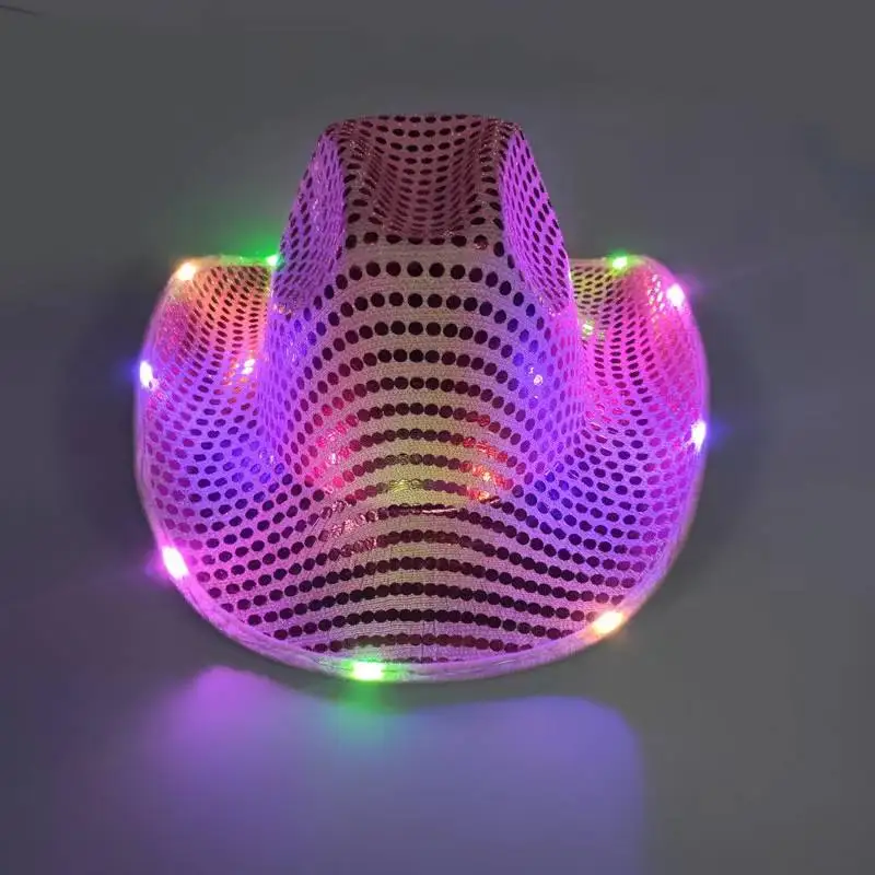 Sequin Light Up Led Cowboy Hat Light Up Cowboy Hat Glow Club Party