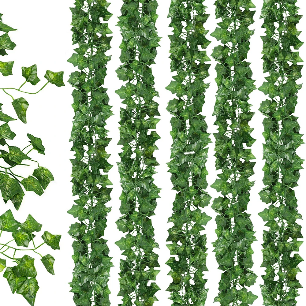 Как сделать самодельные лианы Pauwer 24 Pack (88 Inch Each) Artificial Ivy Vines Green Leaf Garland 931