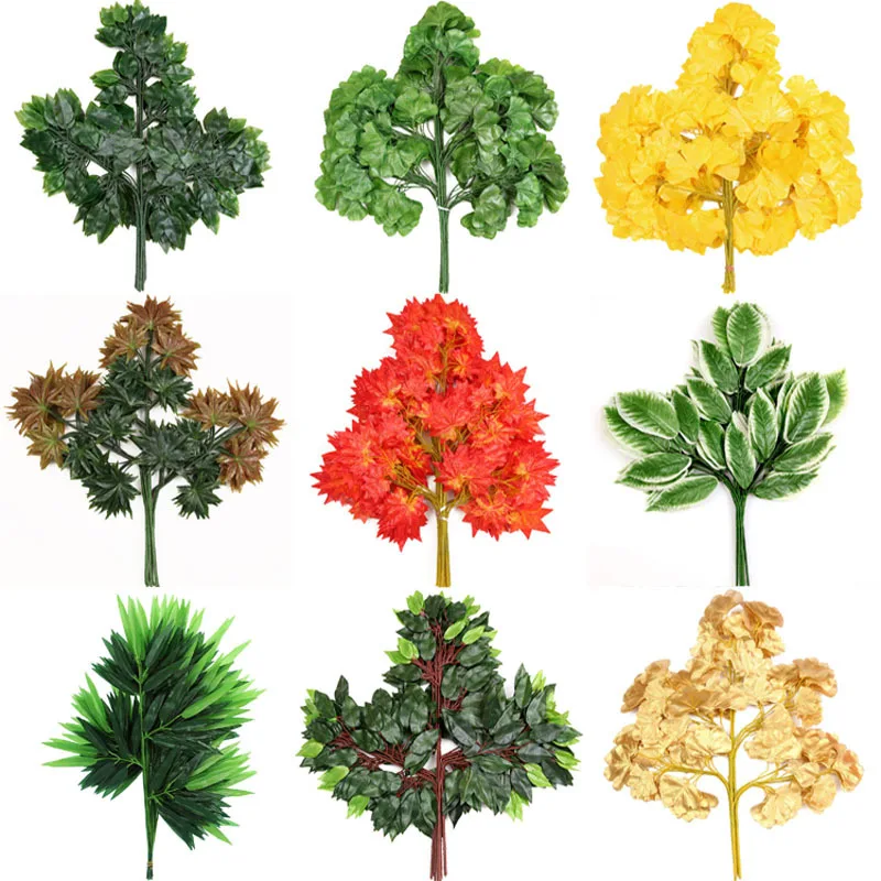 Wholesale Different Items Plastic Plant Decor Leaf Artificial Oak Tree Branches And Leaves