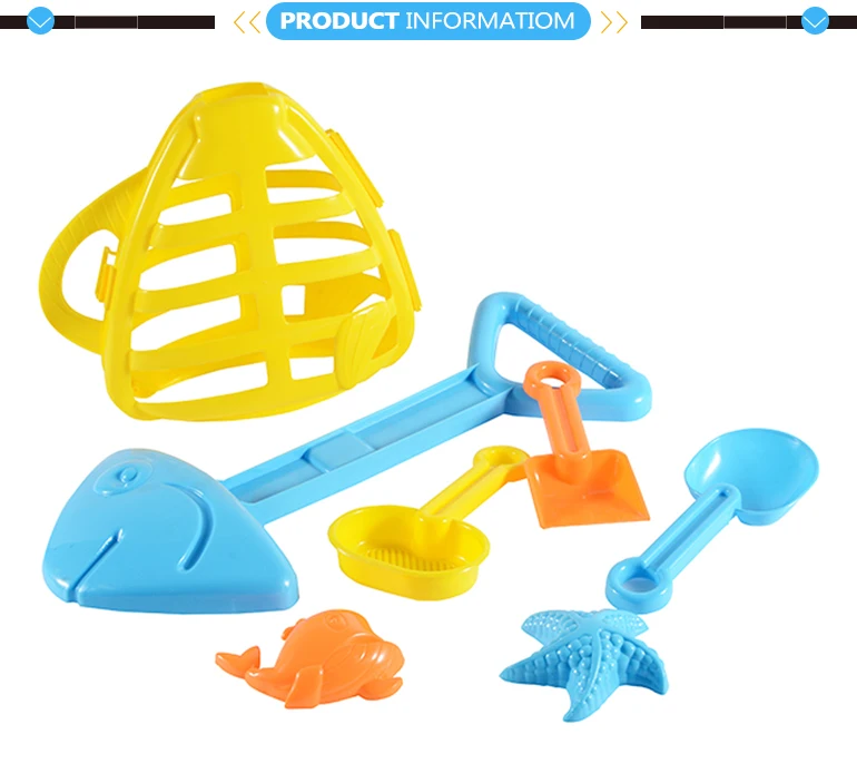 Eco plastic fish shape beach sand toys play set for kids.jpg