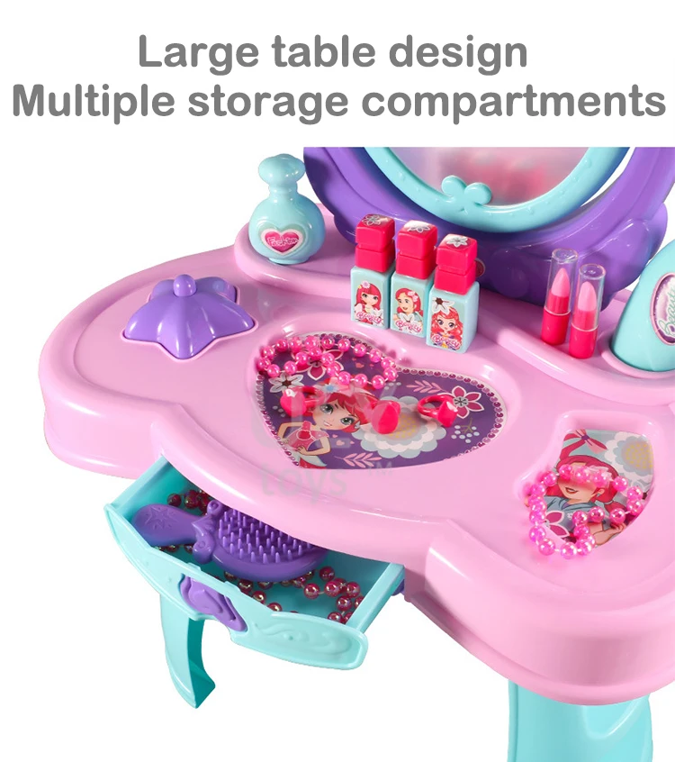 Jugetes Toy Portable Girls Dressing Table Toy Kids Make Up Set Beauty