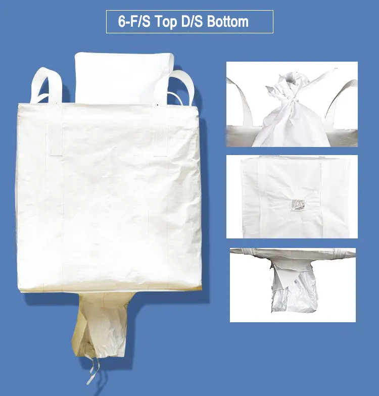 HC U Panel 1 1.5 2 Ton PP Jumbo Waterproof Bulk Wholesale Fibc Storage Sand Big Bags Jumbo Bag