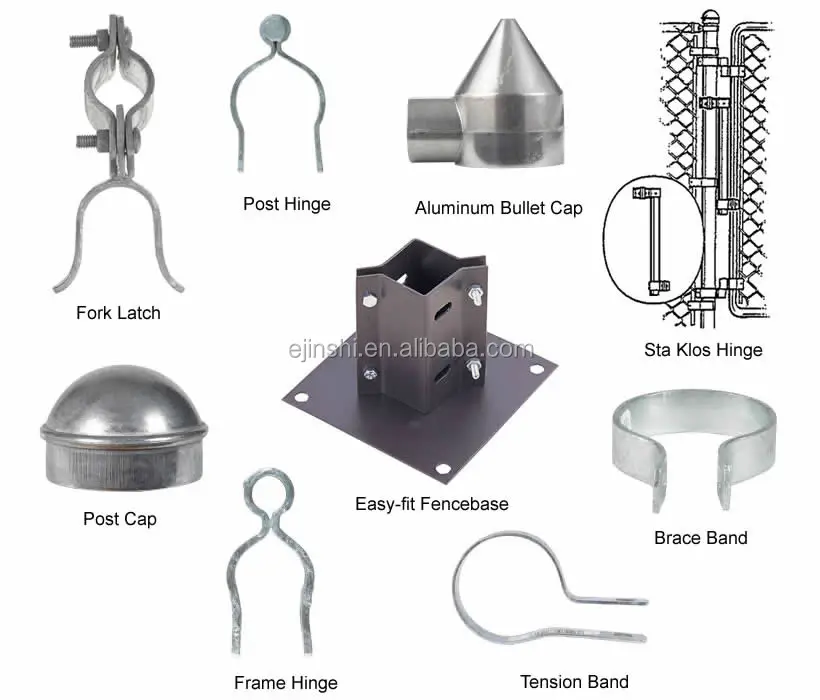 Metal Fence Parts Chain Link Fence Fittings Chain Link Fence Gate ...