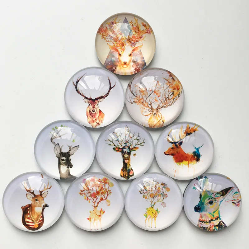 Factory Custom Crystal Glass Fridge Magnets Traditional Style Epoxy Rubber Sticker Daily Use Advertising Promotional Gift