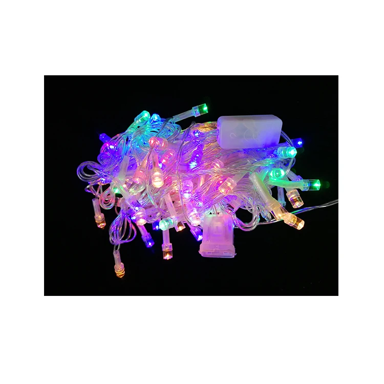 100 Heads Color Tail Plug Transparent Cable Battery Powered Operated Christmas Small Led Lights