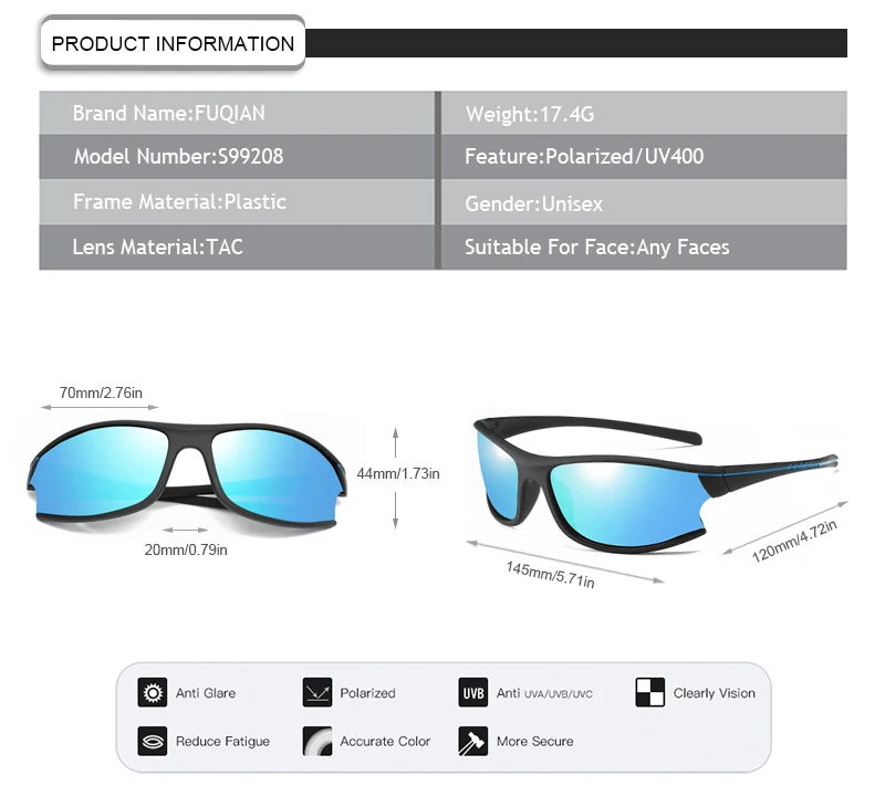 New Men's Polarized Sports Glasses Dustproof Riding  Cycling Sunglasses
