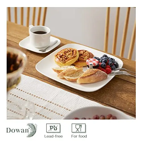 White Porcelain Plate Wholesale Cheap Small Plates White square Ceramic Dishes Plate and Dishes Sets manufacture