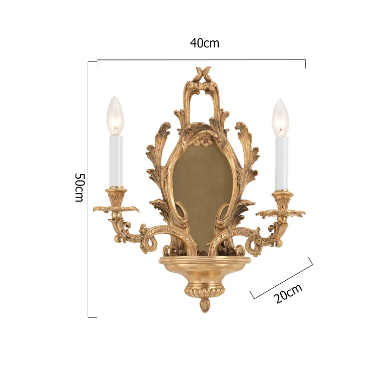 French Vintage Copper Wall Lamp Indoor Home Decor Wall Bracket Lamp