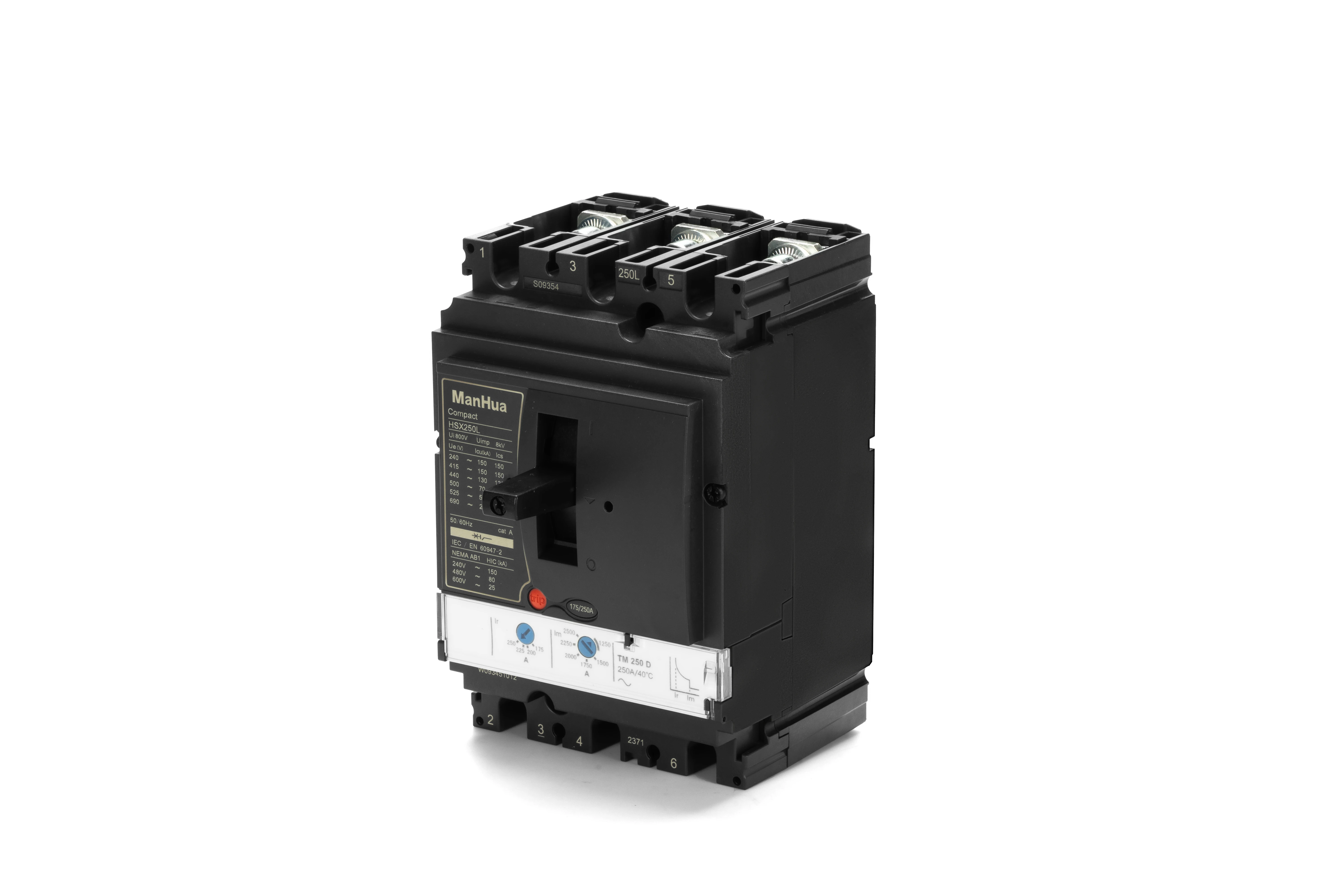 Hsx100l 100a 3p Triple Phase Motor Protection Switch 150ka Mccb Ac440v