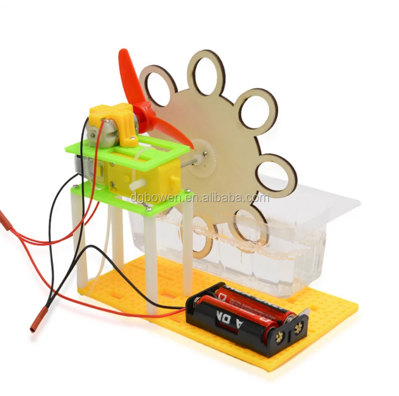 DIY Bubble Machine Homemade Electric Toy Science Experiment Kit Manual Assembly 