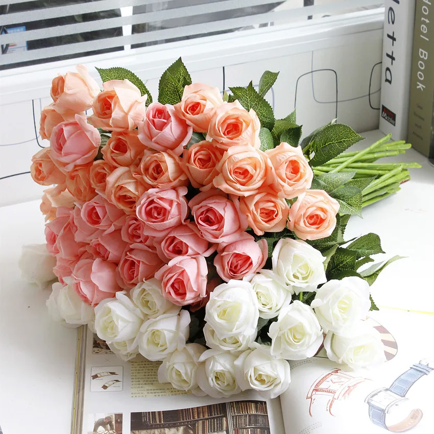 Christmas Flores Artificial Wholesale Rose Flowers Making Machine Wedding  Decor For Gift - Buy Artificial Wholesale Flowers,Artificial Flowers For  Gift,Artificial Rose Flower Product on Alibaba.com