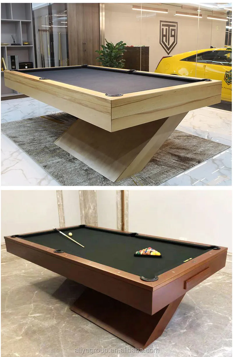 High End White Color Pool Sport And Solid Wood Rail Material Billiard