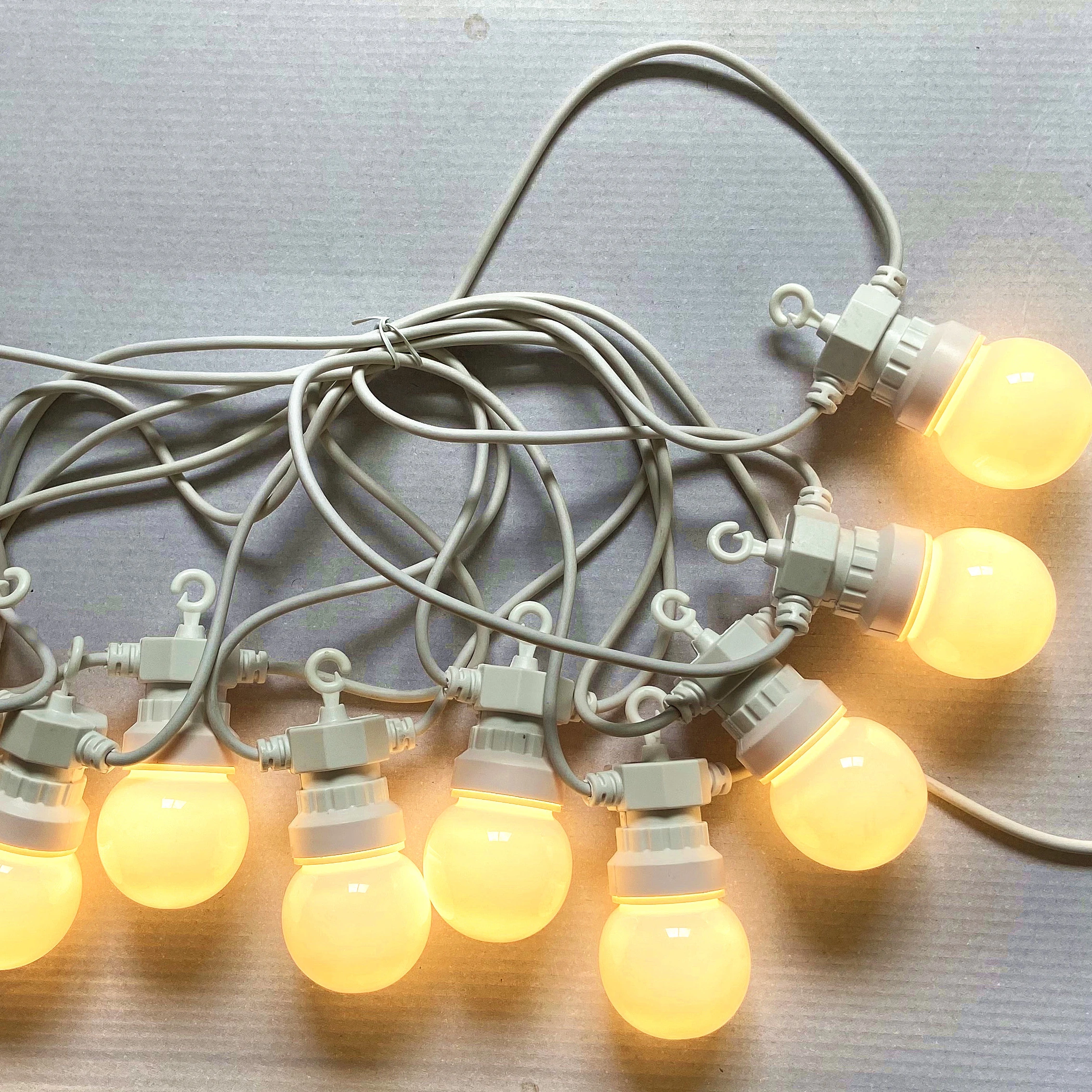 5m 10L Low Voltage Belt light G50 RGB white color Unbreakable Globe Bulb LED Chain Festoon String