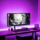 IP65 rbg led ストリップライト 5050 柔軟なテレビバックライトストリップ 24 キー IR リモートで led usb