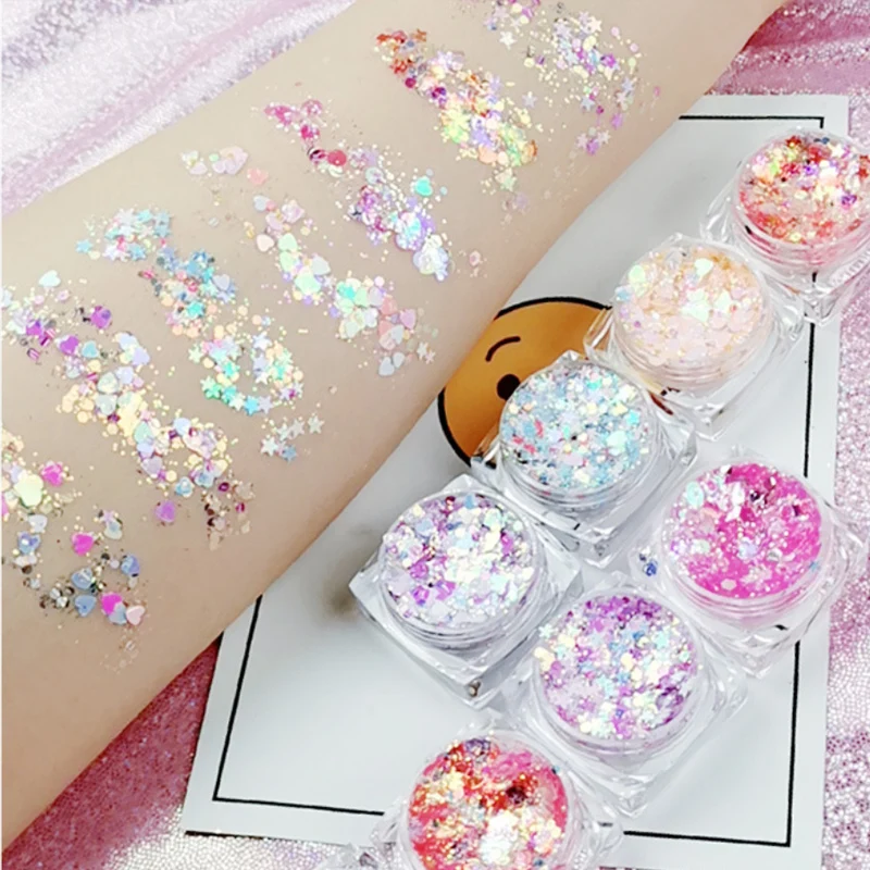 Cosmetic Colorful Glitter Gel Diamond Cream Single Eyeshadow For Face